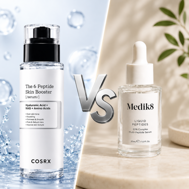 COSRX The 6 Peptide Skin Booster vs Medik8 Liquid Peptides: Which Peptide Serum Is Better?