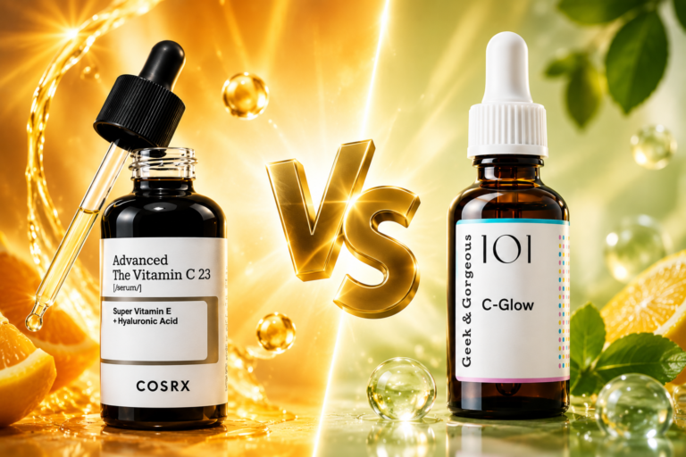 COSRX The Vitamin C 23 Serum vs Geek & Gorgeous C-Glow 15%: Which Vitamin C Serum Is Better for Dark Spots, Glow & Fine Lines?