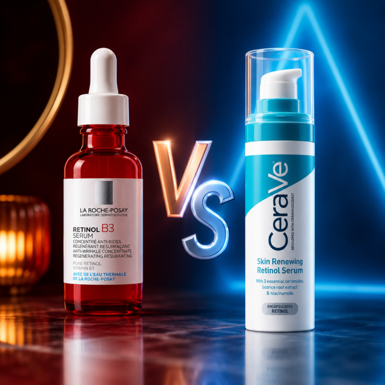 CeraVe Resurfacing Retinol Serum vs La Roche-Posay Retinol B3: Which Retinol Serum Is Better for Acne Marks, Wrinkles & Sensitive Skin?