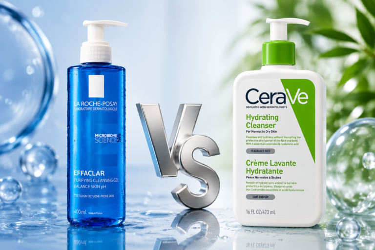 La Roche-Posay Effaclar Purifying Foaming Gel vs CeraVe Hydrating Cleanser: Which Face Wash Is Better for Oily, Dry & Sensitive Skin?
