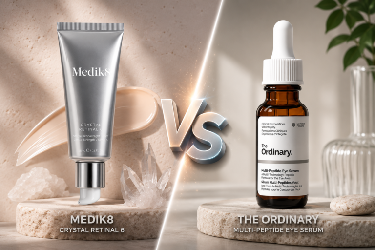 Medik8 Crystal Retinal Ceramide Eye vs The Ordinary Multi-Peptide Eye Serum: Which Eye Serum Is Better for Wrinkles, Puffiness & Dark Circles?