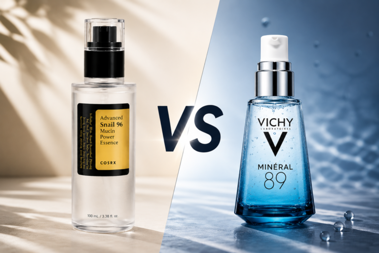 Vichy Minéral 89 vs COSRX Advanced Snail 96 Essence: Which Hydrating Serum Is Better?